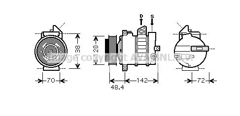 MSK437 AVA QUALITY COOLING Компрессор, кондиционер