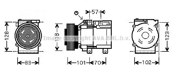 HYAK209 AVA QUALITY COOLING Компрессор, кондиционер