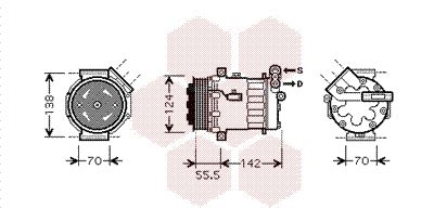 3700K447 VAN WEZEL Компрессор, кондиционер