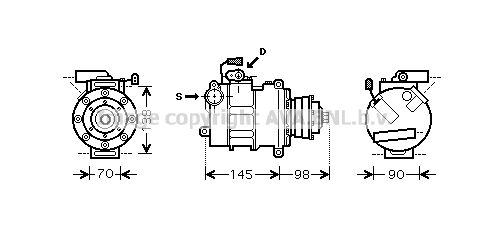 AIK280 AVA QUALITY COOLING Компрессор, кондиционер