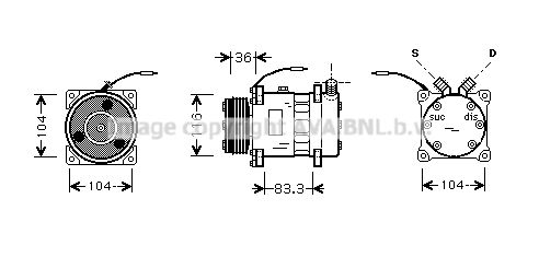 RTK318 PRASCO Компрессор, кондиционер