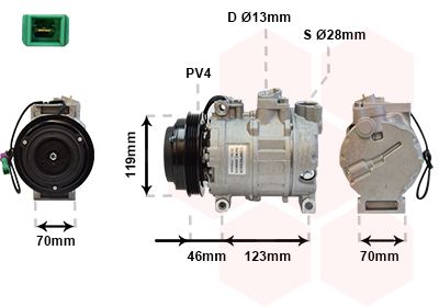 0300K015 VAN WEZEL Компрессор, кондиционер