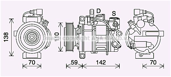 AIK410 PRASCO Компрессор, кондиционер