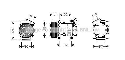 RTAK401 AVA QUALITY COOLING Компрессор, кондиционер