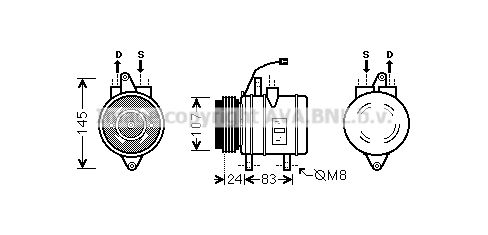 DWK096 AVA QUALITY COOLING Компрессор, кондиционер