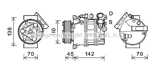 VOK192 AVA QUALITY COOLING Компрессор, кондиционер