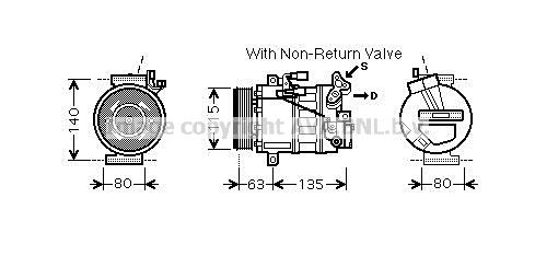 RTAK487 AVA QUALITY COOLING Компрессор, кондиционер