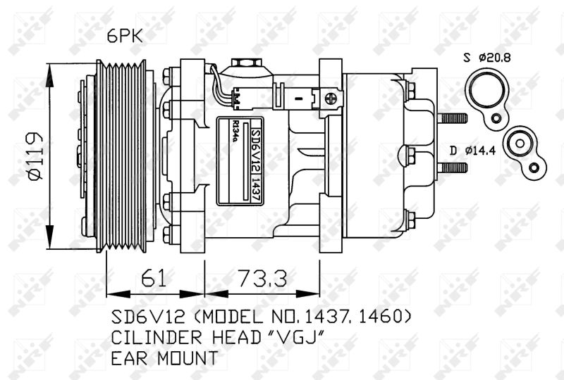 32217G NRF Компрессор, кондиционер