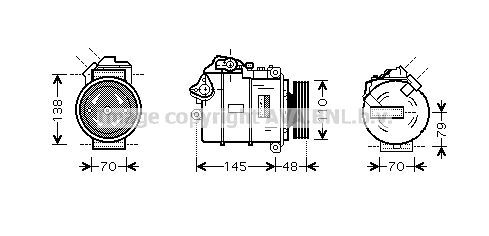 BWK317 AVA QUALITY COOLING Компрессор, кондиционер