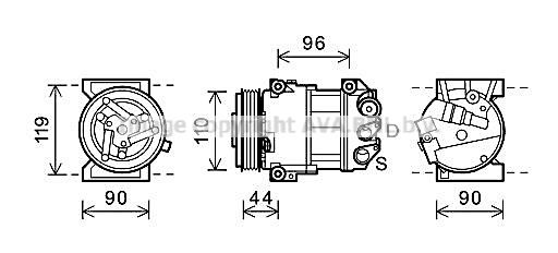 FTAK407 AVA QUALITY COOLING Компрессор, кондиционер