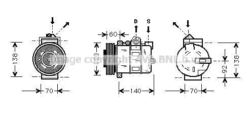 AUAK050 AVA QUALITY COOLING Компрессор, кондиционер