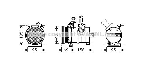 CRAK130 AVA QUALITY COOLING Компрессор, кондиционер