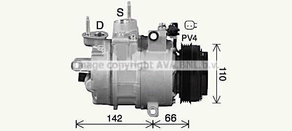 FDAK670 AVA QUALITY COOLING Компрессор, кондиционер