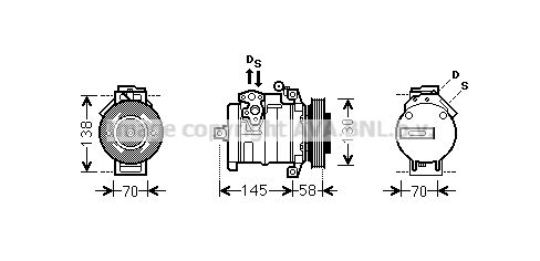 MSAK494 AVA QUALITY COOLING Компрессор, кондиционер