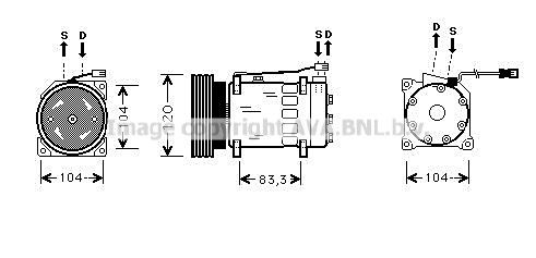 CNAK175 AVA QUALITY COOLING Компрессор, кондиционер