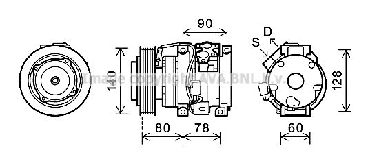 TOK620 AVA QUALITY COOLING Компрессор, кондиционер