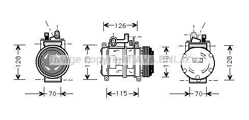 BWAK227D AVA QUALITY COOLING Компрессор, кондиционер