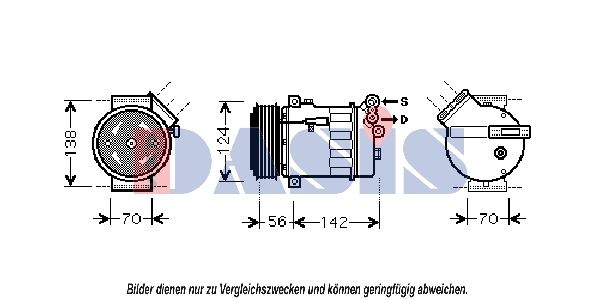 851886N AKS DASIS Компрессор, кондиционер