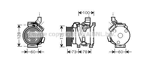 TOK754 AVA QUALITY COOLING Компрессор, кондиционер