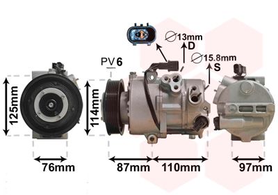 8200K301 VAN WEZEL Компрессор, кондиционер