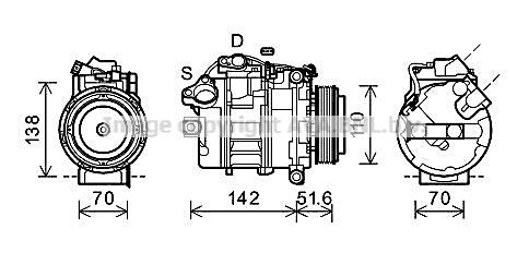 BWAK427 AVA QUALITY COOLING Компрессор, кондиционер