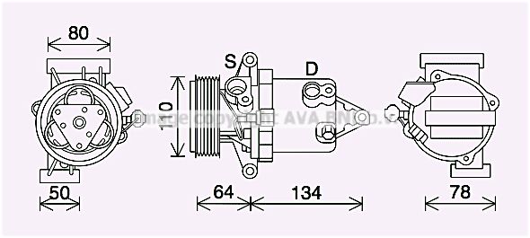 DNAK437 AVA QUALITY COOLING Компрессор, кондиционер