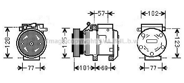 HYAK208 AVA QUALITY COOLING Компрессор, кондиционер