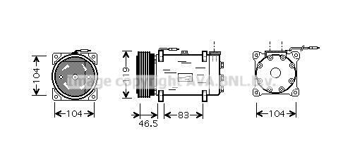 CNAK160 AVA QUALITY COOLING Компрессор, кондиционер