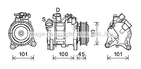 BWAK499 AVA QUALITY COOLING Компрессор, кондиционер