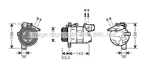 BWK321 PRASCO Компрессор, кондиционер