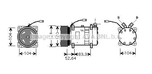 ALAK095 AVA QUALITY COOLING Компрессор, кондиционер