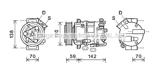 OLK577 AVA QUALITY COOLING Компрессор, кондиционер