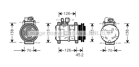 PRK035 AVA QUALITY COOLING Компрессор, кондиционер