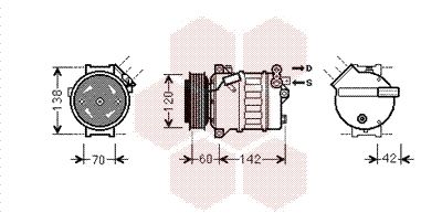 3700K543 VAN WEZEL Компрессор, кондиционер