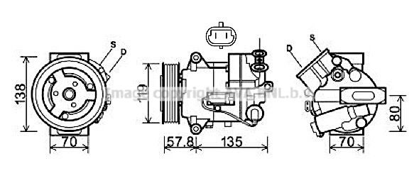 OLK496 AVA QUALITY COOLING Компрессор, кондиционер