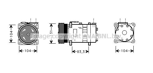 AUK003 PRASCO Компрессор, кондиционер