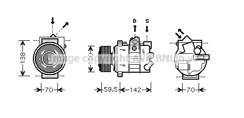 VNAK220 AVA QUALITY COOLING Компрессор, кондиционер