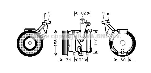 TOK440 AVA QUALITY COOLING Компрессор, кондиционер