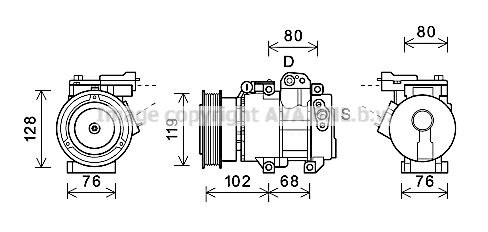 KAK244 AVA QUALITY COOLING Компрессор, кондиционер