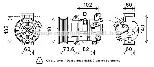 TOAK683 AVA QUALITY COOLING Компрессор, кондиционер