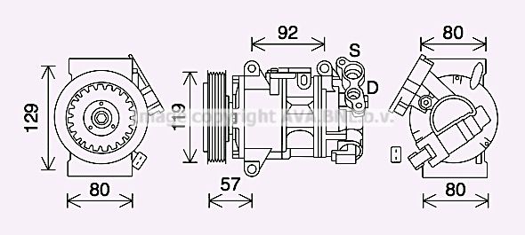 PEAK408 AVA QUALITY COOLING Компрессор, кондиционер