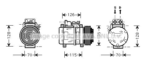 MSK087 AVA QUALITY COOLING Компрессор, кондиционер