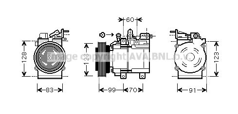 HYK138 AVA QUALITY COOLING Компрессор, кондиционер