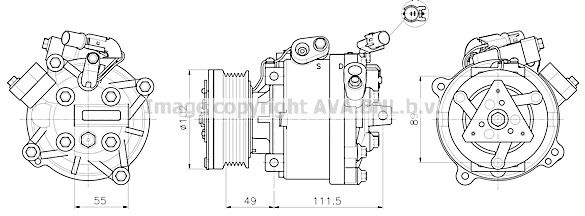 MTAK294 AVA QUALITY COOLING Компрессор, кондиционер