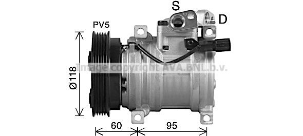 HYAK483 AVA QUALITY COOLING Компрессор, кондиционер