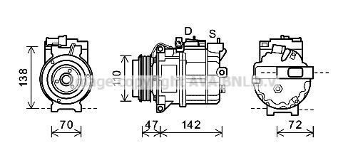 AUK208 AVA QUALITY COOLING Компрессор, кондиционер