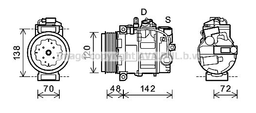 PRK064 AVA QUALITY COOLING Компрессор, кондиционер