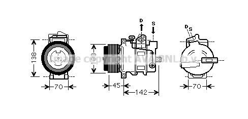 MSK430 PRASCO Компрессор, кондиционер