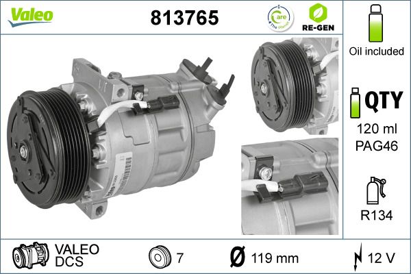 813765 VALEO Компрессор, кондиционер