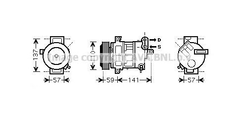 FTAK333 AVA QUALITY COOLING Компрессор, кондиционер